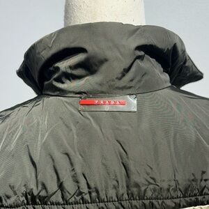 Prada Reversible Jacket Size 42 S-M Olive GREEN Brown Beige Womens
